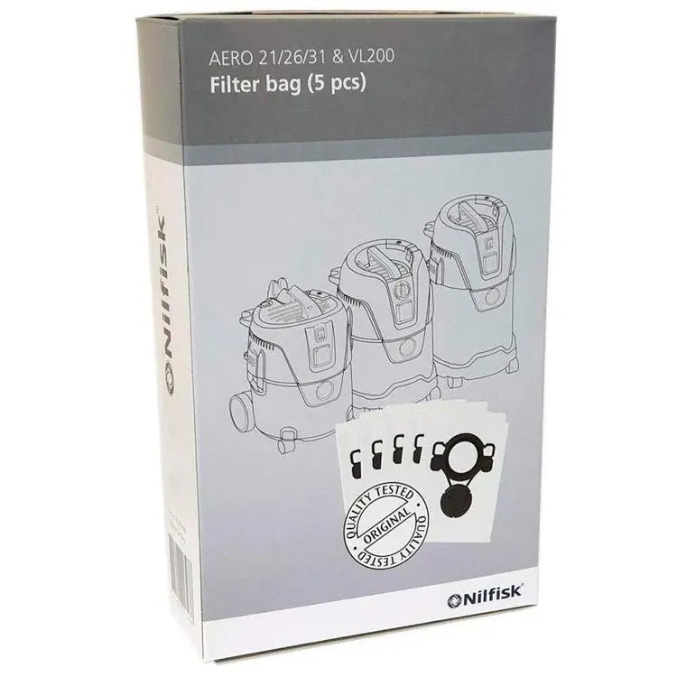 Nilfisk  Ryksugupokar Aero / VL200, 5stk