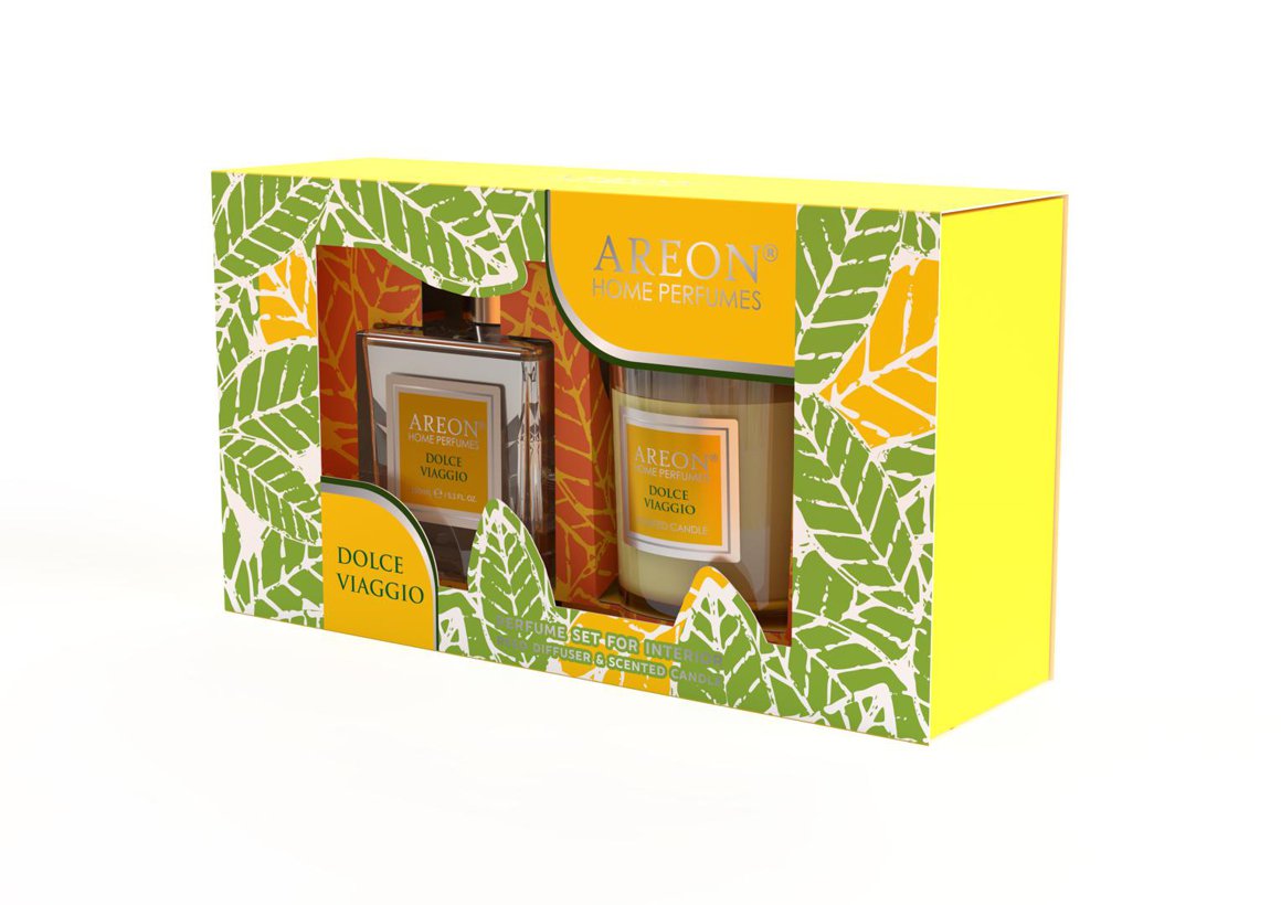 Areon Dolce Viaggio ilmkerti og ilmstangir í gjafaöskju