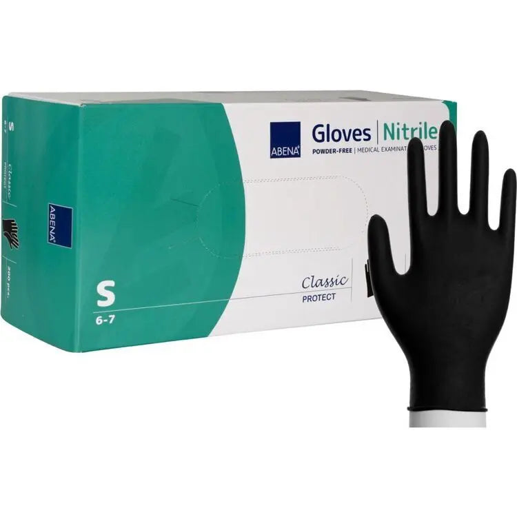 Abena Nitril hanskar Svartir Small