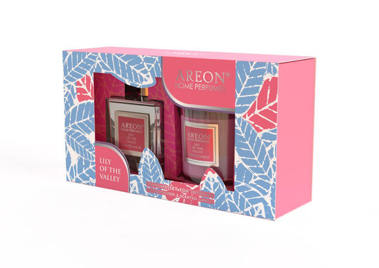 Areon Lilly Of The Valley ilmkerti og ilmstangir í gjafaöskju